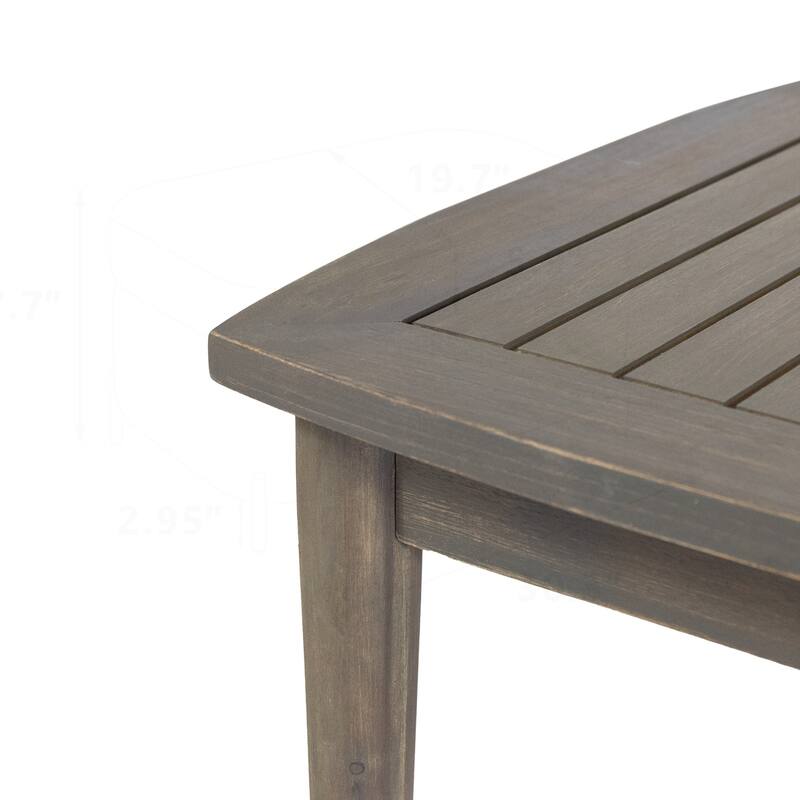 Acacia Wood Loveseat & Coffee Table Set for Outdoor Use