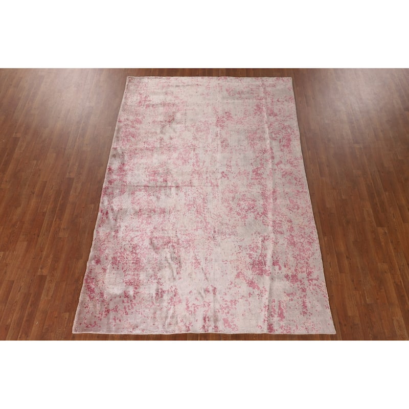 All-Over Abstract Modern Area Rug Handmade Wool Carpet - 6'6"x 9'9"
