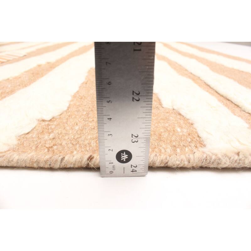 ECARPETGALLERY Hand-knotted Tangier Brown Wool Rug - 5'0 x 8'2