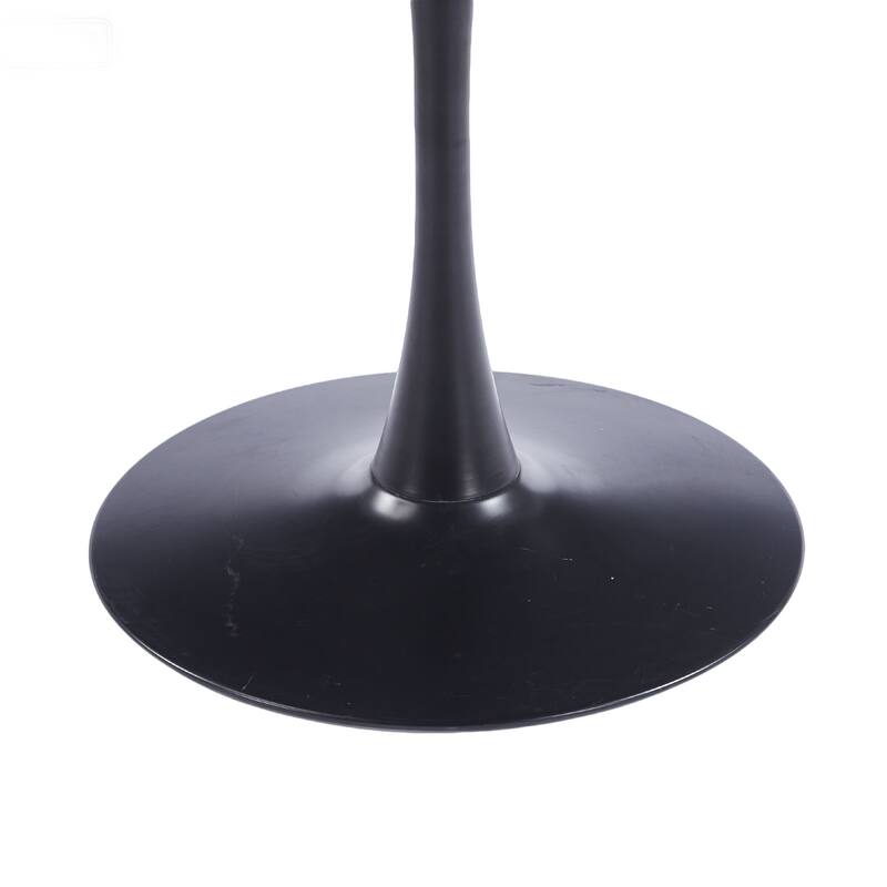 42.1"Tulip Table, Mid-Century Dining Table For 4-6 People - Round MDF Table Top (The Tabletop Consists Of Two Panels)