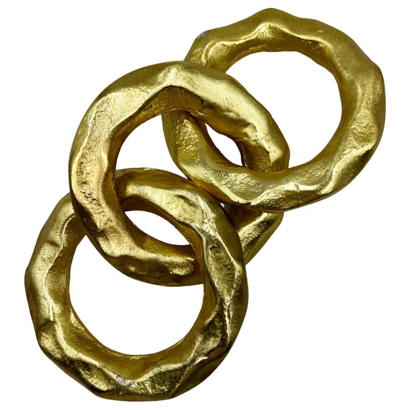 7 Inch Wide Decorative Handmade Aluminum Modern Chain Sculpture