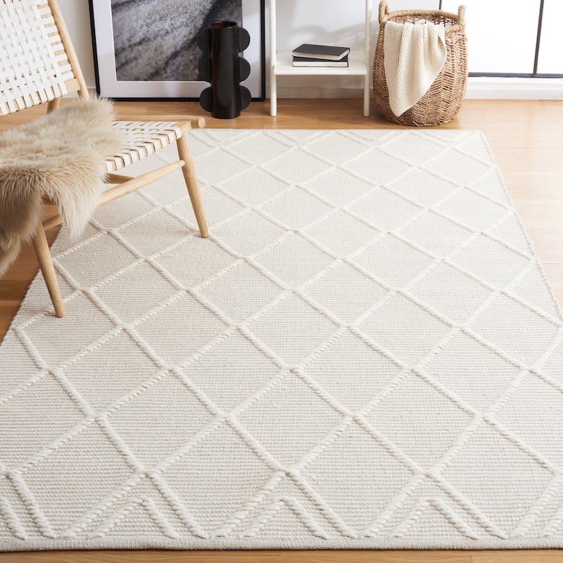 SAFAVIEH Handmade Natura Rachida Boho Wool Rug - 3' x 5' - Ivory