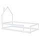 preview thumbnail 23 of 52, Twin Size Wood Bed with House-Shaped Headboard and Fences, Grey