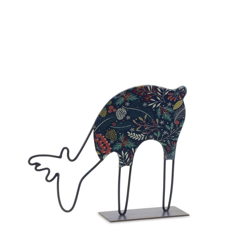 Set of 2 Deer Cut Out Christmas Tabletop Decorations 12"
