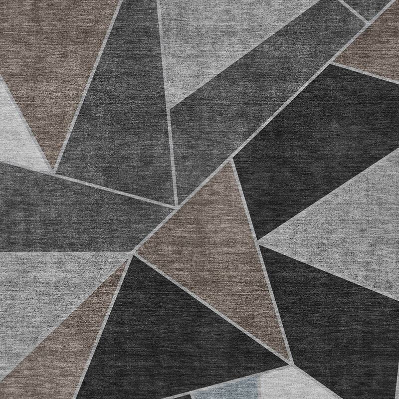 HomeRoots Geometric Transitional Rectangle Outdoor Rug