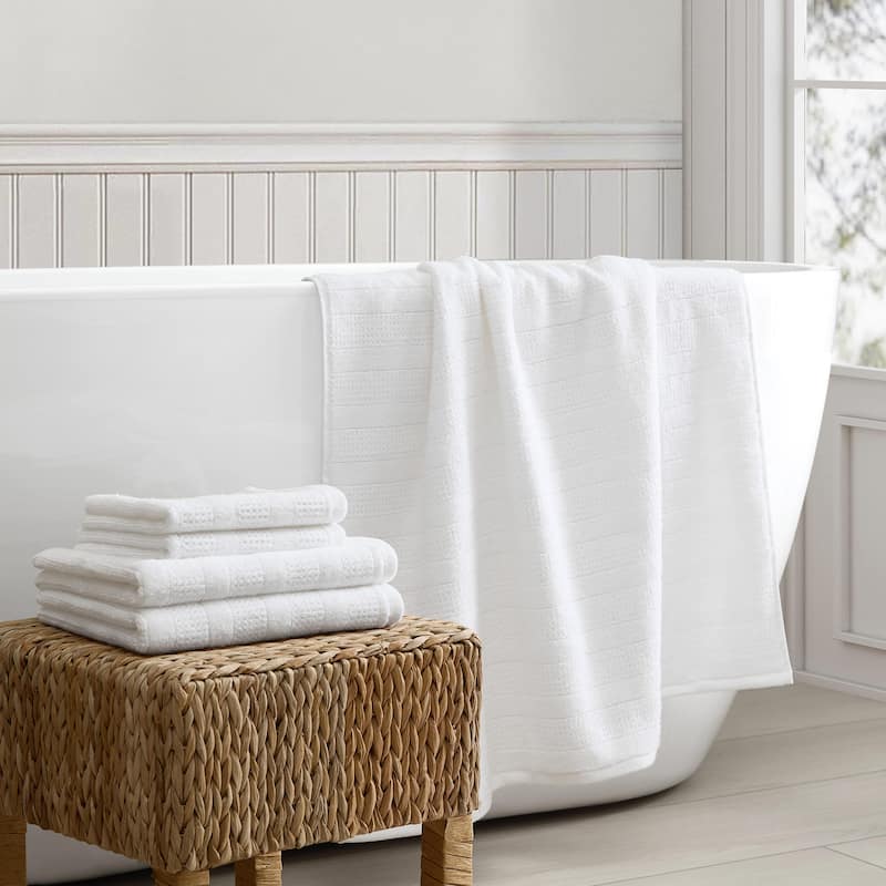 Martha Stewart Bedford Cottage 100% Cotton 6 Piece Towel Sets (Bath Towel/Hand Towel/Washcloth) - 6 Piece