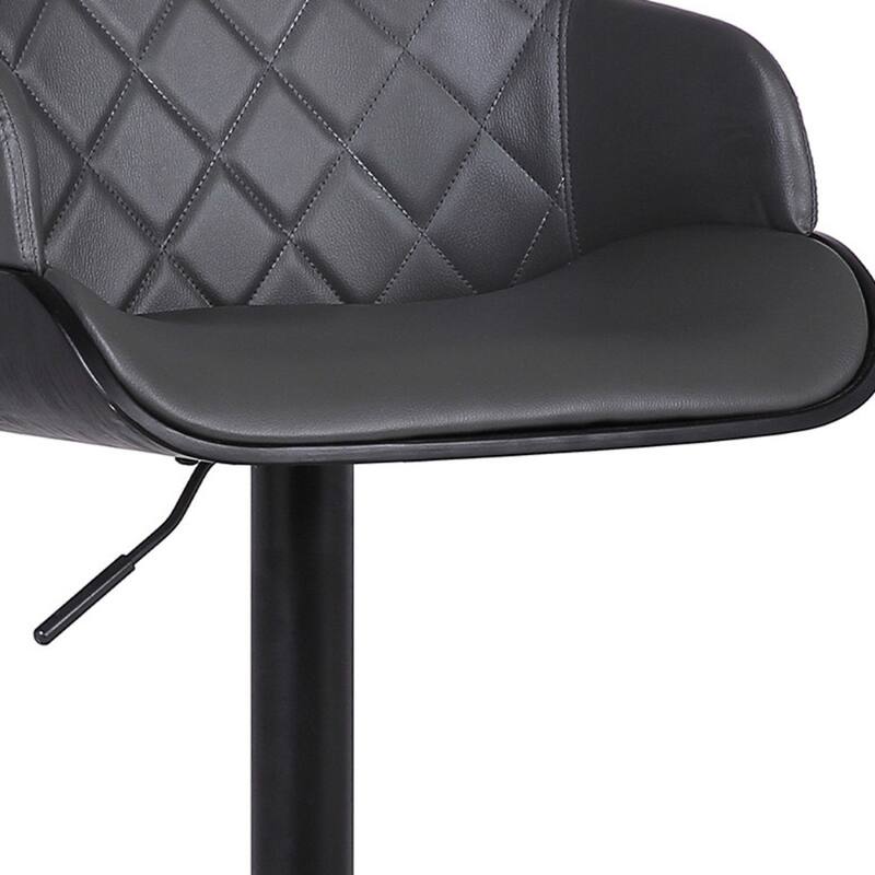 Faux Leather Adjustable Swivel Bar Stool with Chrome or Iron Frame - 20.5" x 21" x 44" (D x W x H)