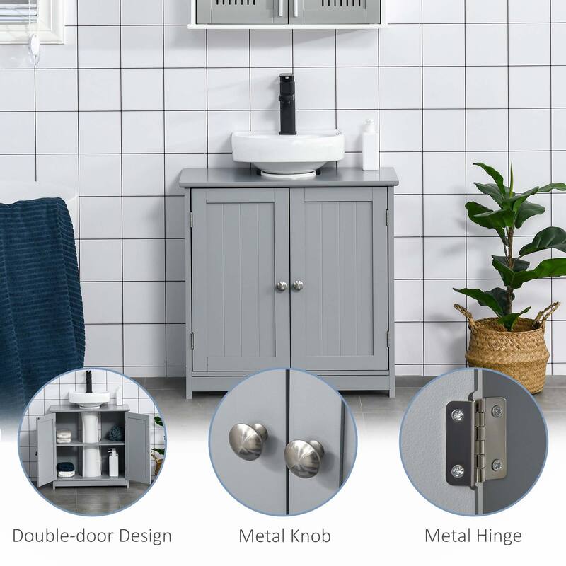 Under Sink Bathroom Cabinet with Adjustable Internal Shelf