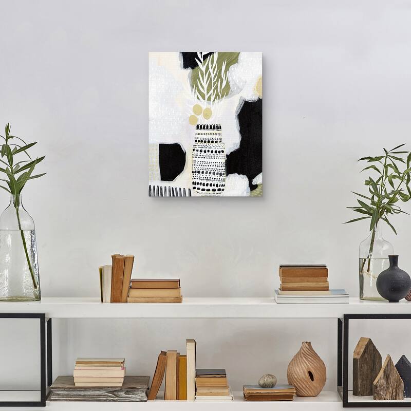 Tribal Still Life BW by Lynne Mack Canvas Art Print