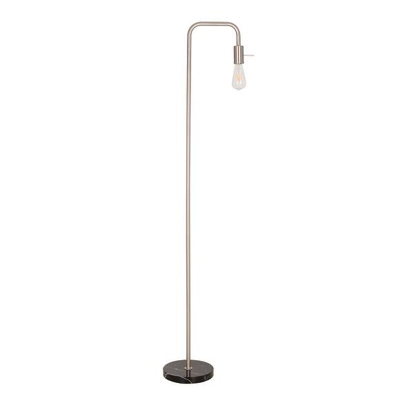 Shop Brushed Steel Black Marble Decal Floor Lamp On Sale Overstock 31764855
