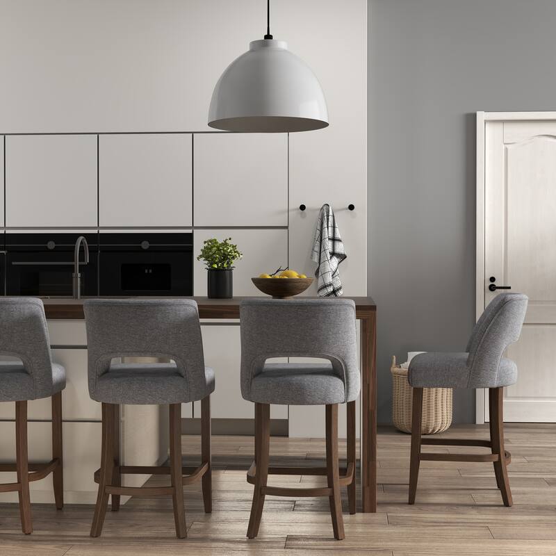 Set of 2/4/6 Wooden Bar Stools with Footrest/Counter Stools.