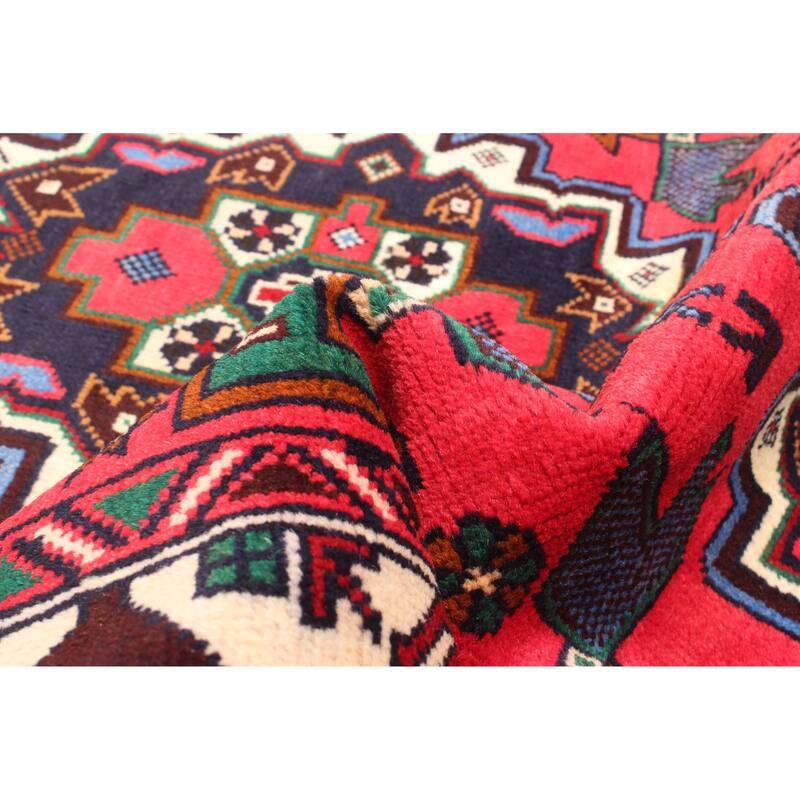 ECARPETGALLERY Hand-knotted Teimani Light Red Wool Rug - 2'9 x 4'8