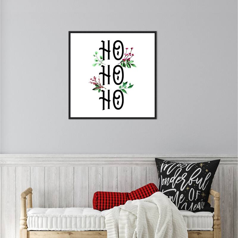 Ho Ho Ho Berries by Amanti Art Portfolio Framed Canvas Wall Art