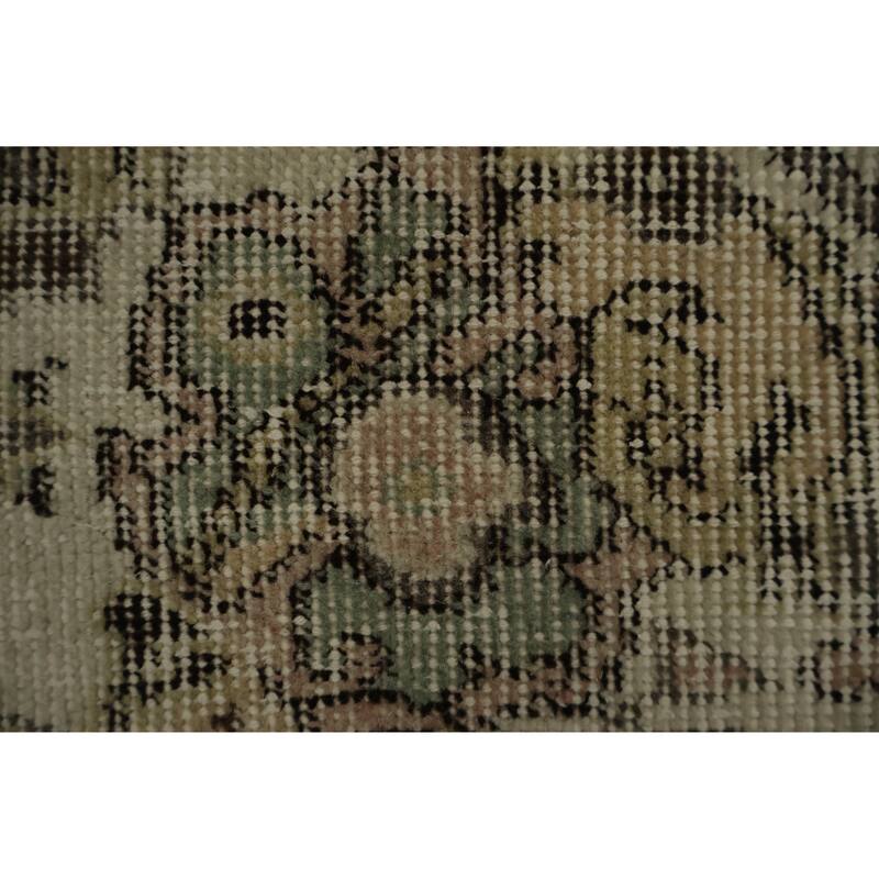 Hand Knotted Oriental 100% Wool Carpet Transitional Floral Beige & Ivories Anatolian Area Rug - 8' 2'' X 5' 8''