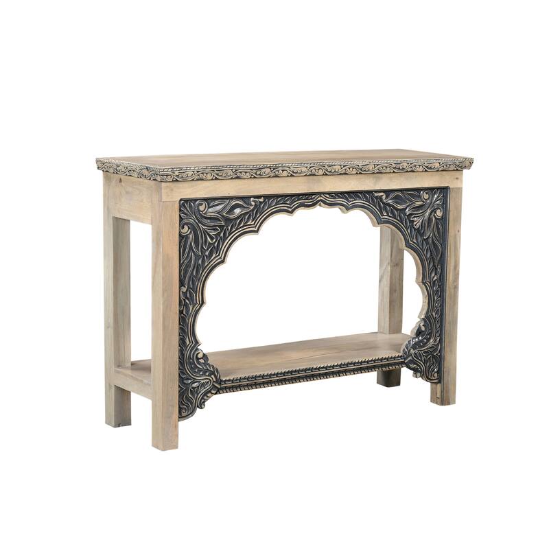 Clara Carved Solid Wood Console Table