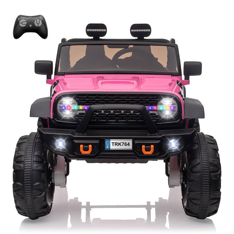 2 Seats 24V Kids Ride on Truck with Remote Control - Pink