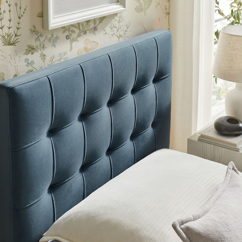 Lily Biscuit Tufted Performance Velvet Headboard