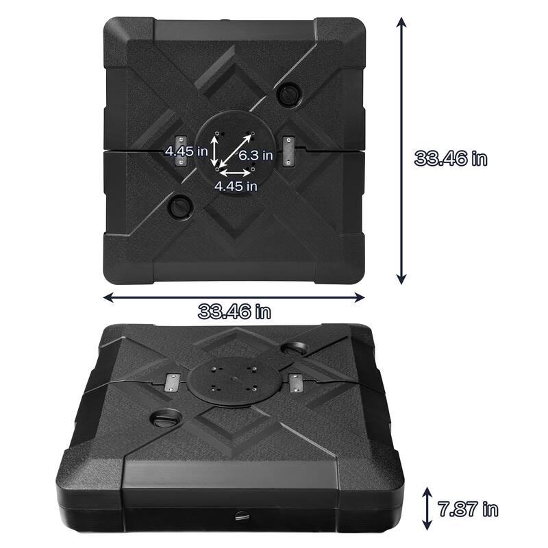 VredHom Outdoor Square Patio Cantilever Umbrella with Base Stand