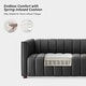 preview thumbnail 24 of 81, HULALA HOME Olinto Modern 83''W Genuine Leather Tufted Couch Sofa with Channel Back and Solid Wood Legs