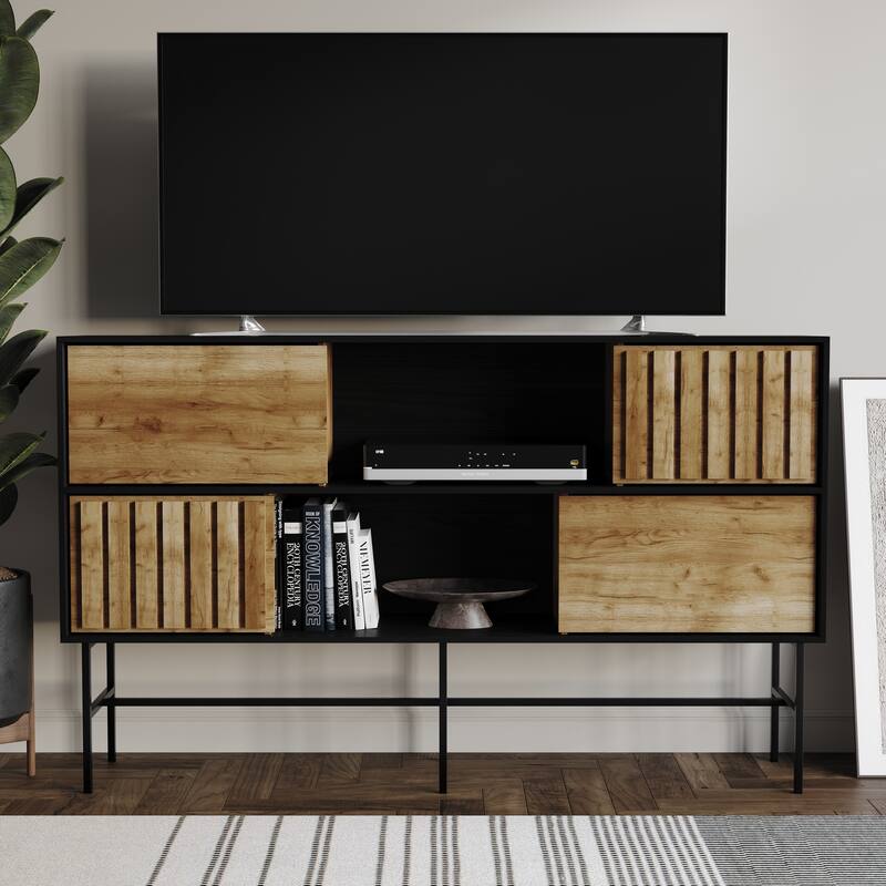 CraftPorch Modern Wooden TV Stand Console