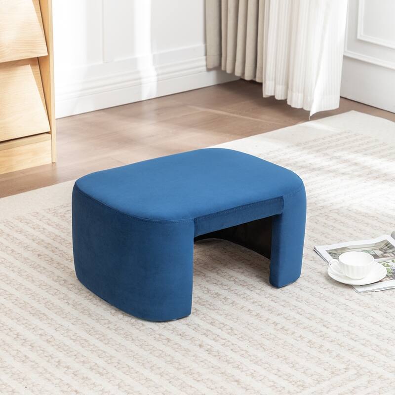 SEYNAR Modern Velvet Rectangle Accent Ottoman