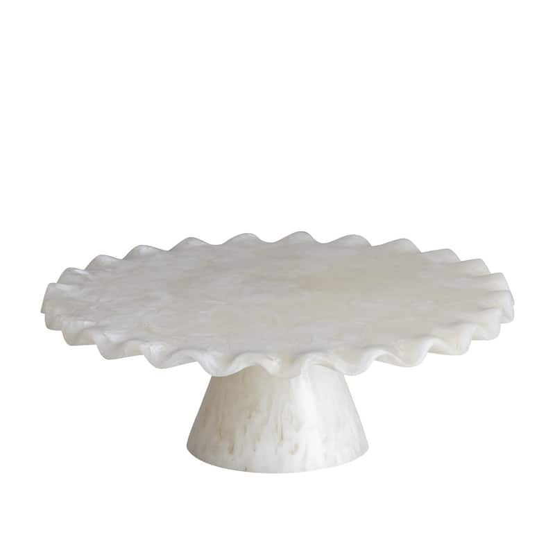 White Resin Cake Stand Large