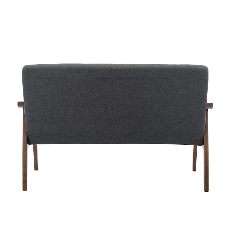 Porthos Home Mabel Fabric Loveseat Small Couch Sofa with Rubberwood Legs