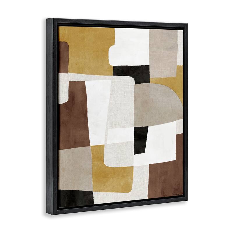 Stupell Funky Boho Geometric Shapes Framed Floater Canvas Wall Art Design By Amber Sterling