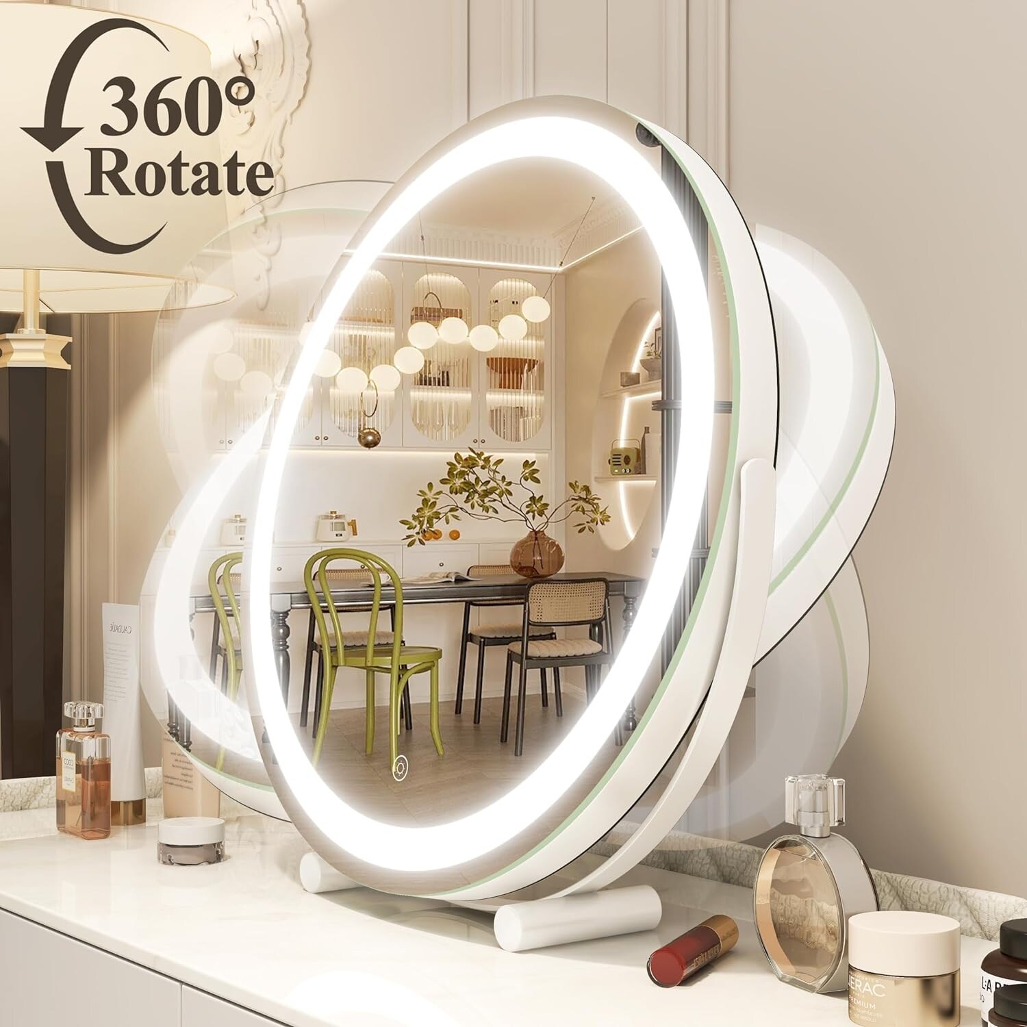 Large round makeup mirror sale
