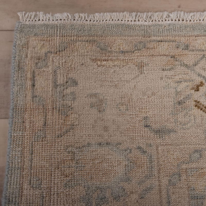 Alora Decor Southwesteren Hand-knotted Bordered Blue Rug