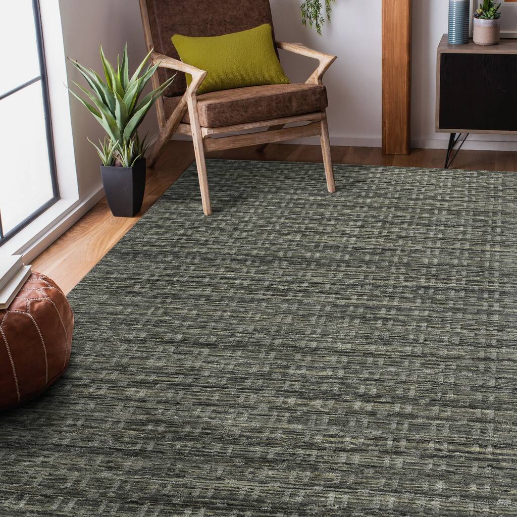 Houston Aliya Transitional Geometric Hand-Woven Area Rug