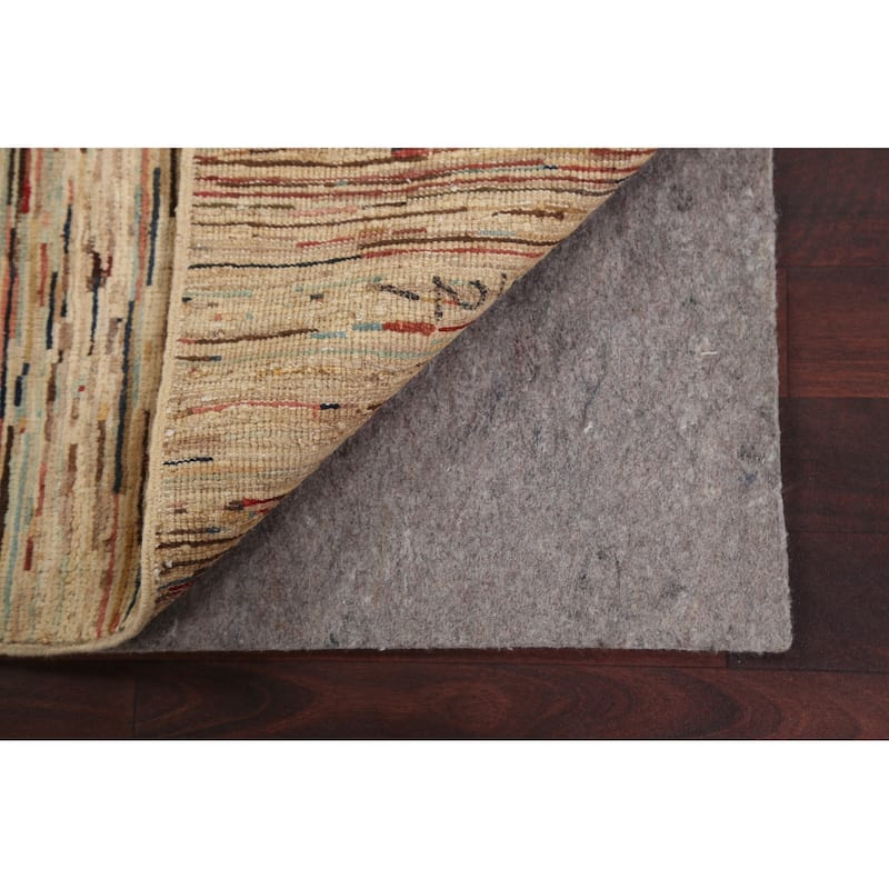 Modern Striped Gabbeh Kashkoli Area Rug Wool Hand-knotted Foyer Carpet - 2'10" x 3'10"