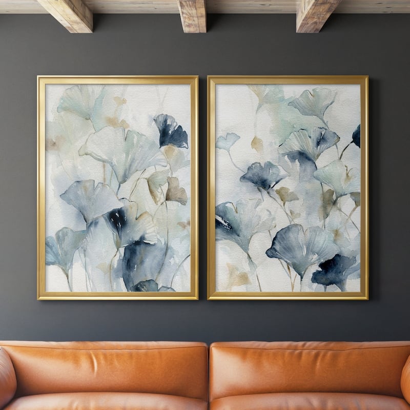 Indigo Ginkgo I Premium Framed Print - Ready to Hang - Multi-Color