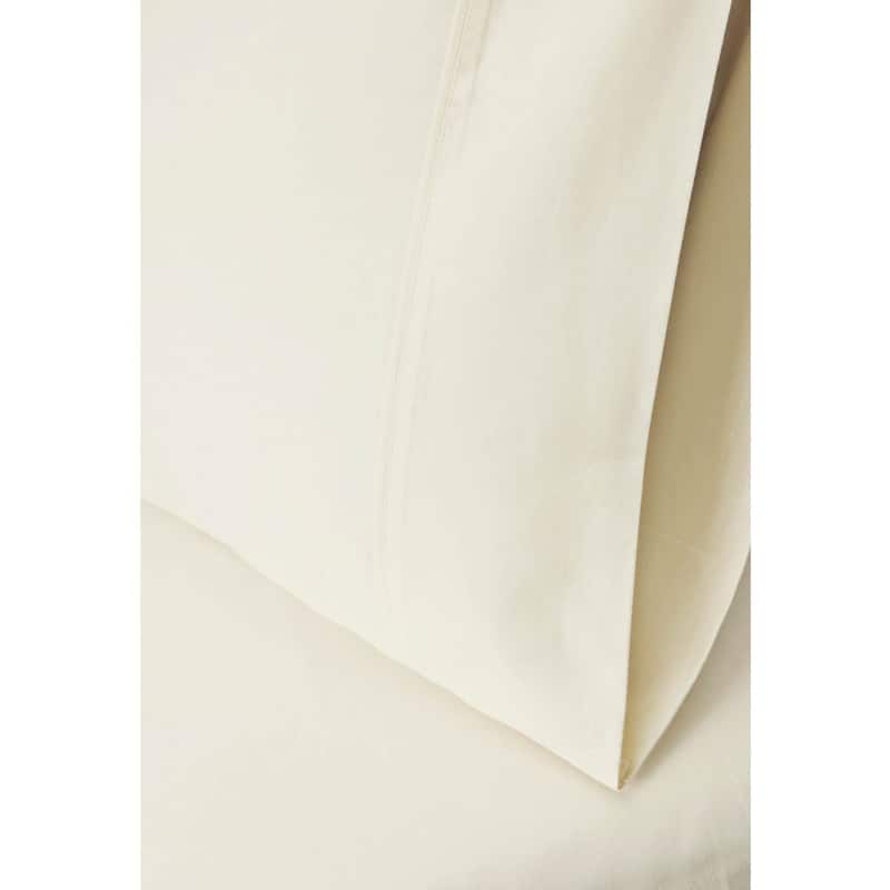 Superior Egyptian Cotton Solid Sateen Bed Sheet Set - Twin XL - Ivory