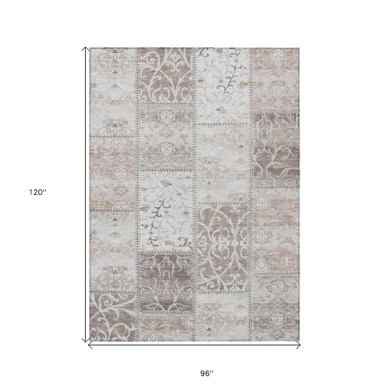 Elz Patchwork Weather Resistant Classic Meets Modern Outdoor Rug