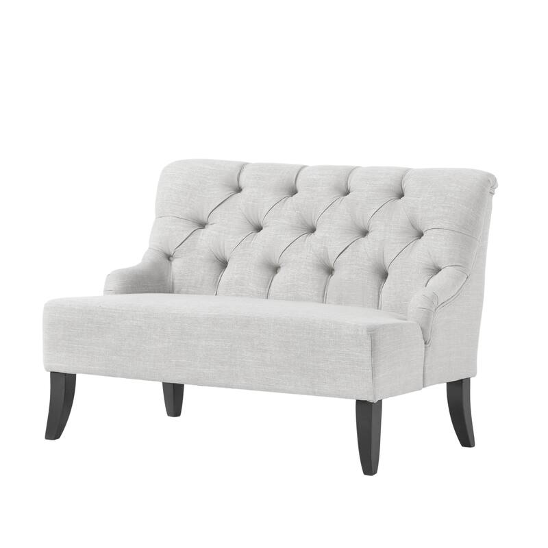 2-Seat Upholstered Loveseat with Tufted Backrest