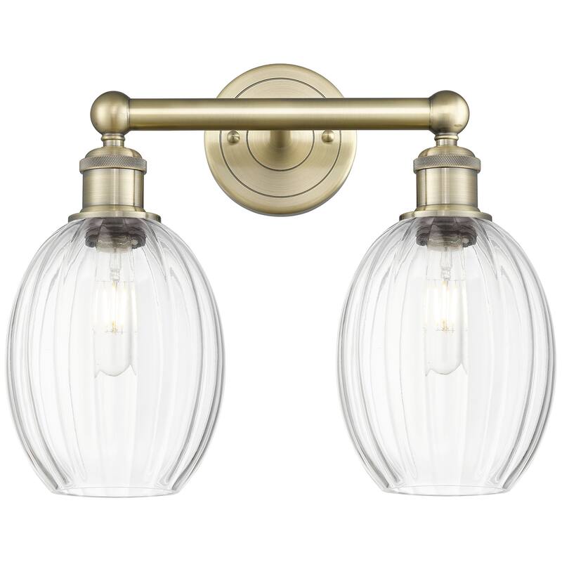 Innovations Lighting 616-2W-13-16 Preston Vanity Preston 2 Light 16" - Antique Brass / Clear