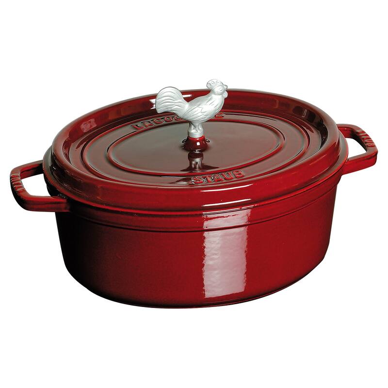 STAUB Cast Iron 5.75-qt Coq au Vin Cocotte - Grenadine