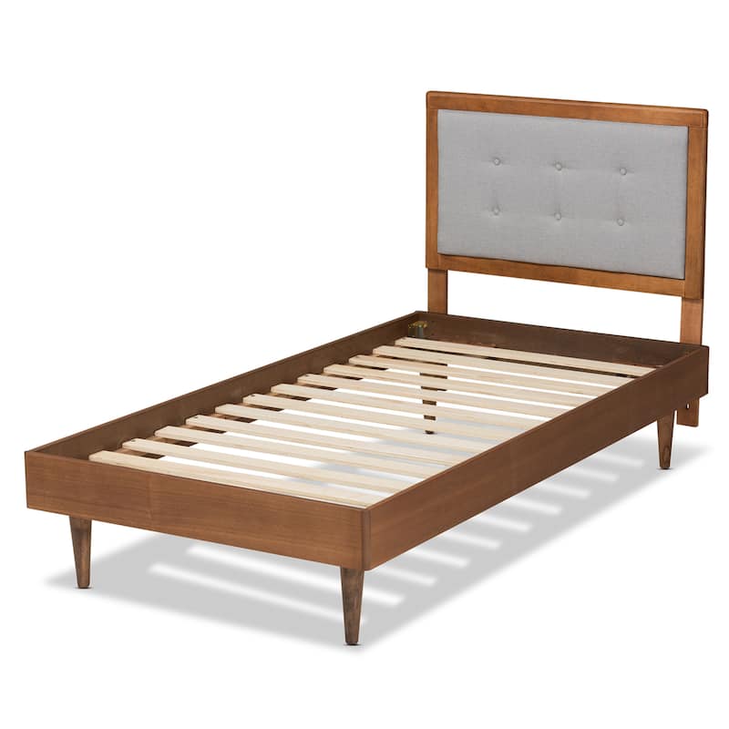 Greta Mid-Century Modern Twin Size Platform Bed