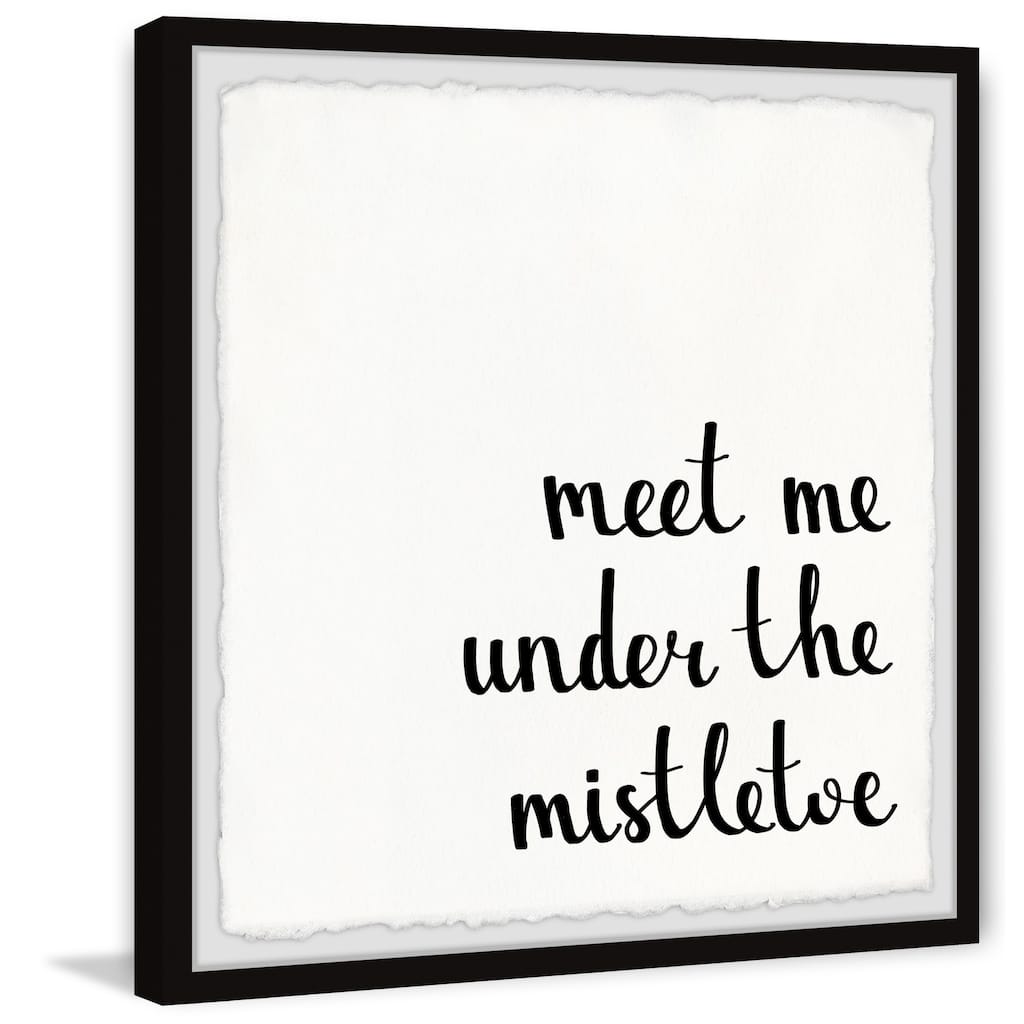 'Under the Mistletoe' Framed Painting Print