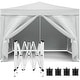 preview thumbnail 9 of 22, 10 x10 Folding Canopy with 4 Sidewalls Outdoor Event Shelter Gazebo Portable Tents for Parties, Canopy Weight Bag Carry Bag White