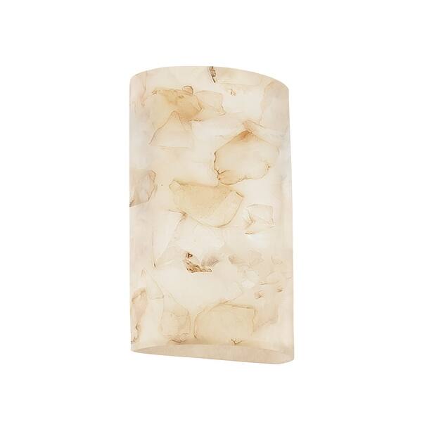 Justice Design Alabaster Rocks! ADA Really Big Cylinder Wall Sconce ...