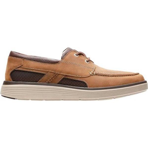 Shop Clarks Men S Un Abode Step Boat Shoe Dark Tan Leather