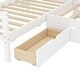 preview thumbnail 22 of 34, L-Shaped Twin Platform Bed with Trundle, Solid Wood Frame, Built-In Drawers & Shelves, No Box Spring Needed