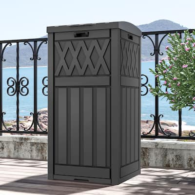 Outdoor Trash Can Deck Box
