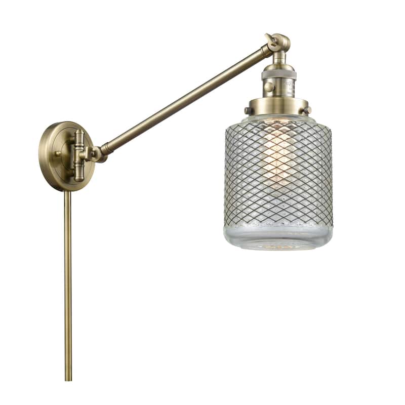 Innovations Lighting 237 Stanton Stanton Single Light 25" Tall - Antique Brass / Vintage Wire Mesh