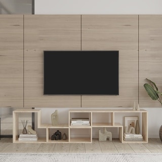 Double L-Shaped Tv Stand Entertainment Center,Display Shelf,Nature - Bed  Bath & Beyond - 35103345