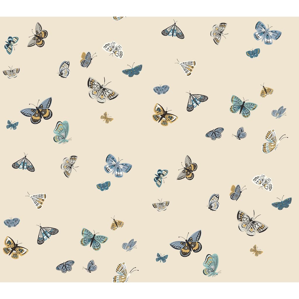 Rifle Paper Co. Butterfly House Linen Peel and Stick Wallpaper