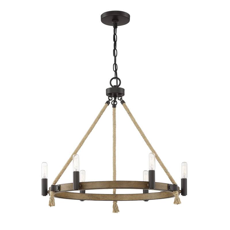 Trade Winds Sierra 6-Light Chandelier in Oil Rubbed Bronze