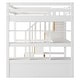 preview thumbnail 16 of 15, Full Size Loft Bed with Desk and Shelves,Two Drawers,Storage Staircase